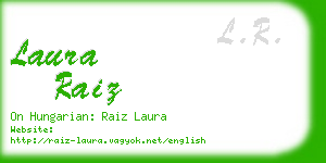 laura raiz business card